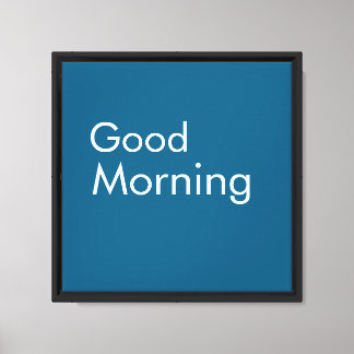 Buenos días Impresión en lienzo estirado