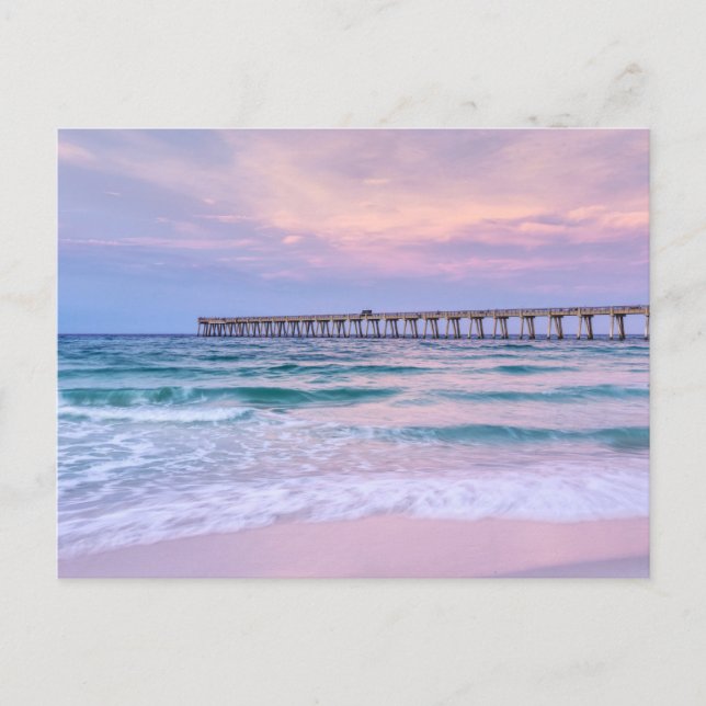 Buenos Días Postal en Blanco del Muelle de Navarre (Anverso)