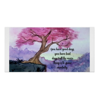 Buenos días poster brillante