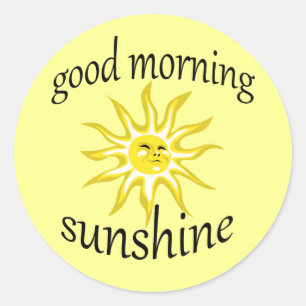 Buenos días Sunshine Affirmative Pegatina