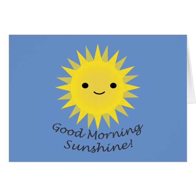 Buenos días Sunshine Cute Kawaii Sun (Anverso (Horizontal))