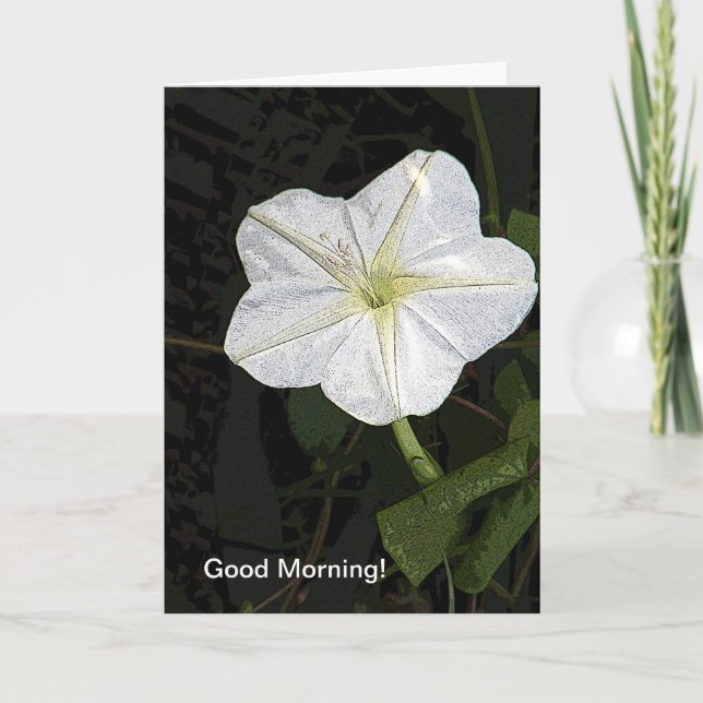 Buenos días, tarjeta de amistad para la gloria (Anverso)