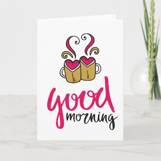 "Buenos días" Tarjeta de felicitación para café de (Anverso)