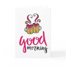 "Buenos días" Tarjeta de felicitación para café de