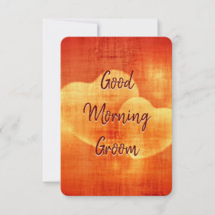 Buenos días, tarjeta Groom