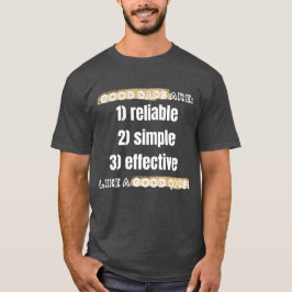 Buenos papás, buen QMS camiseta oscura