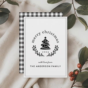 Búfalo Cheque Árbol de Navidad Globe Feliz Navidad