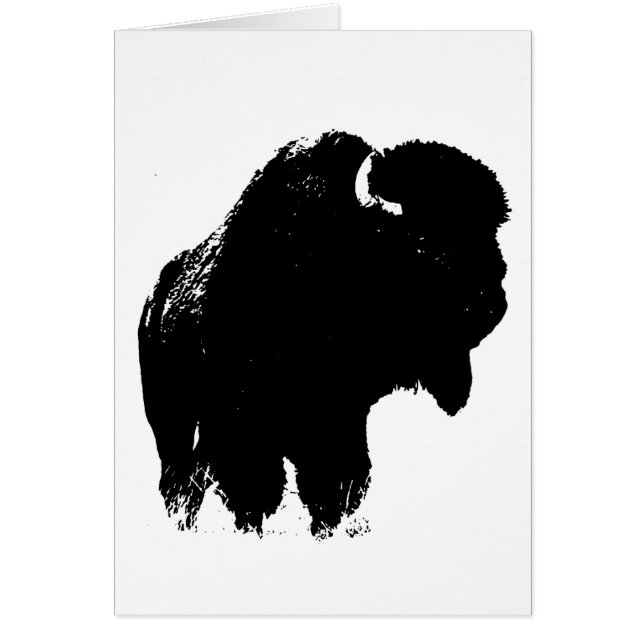 Búfalo de Bison Black & White Pop Art (Frente)