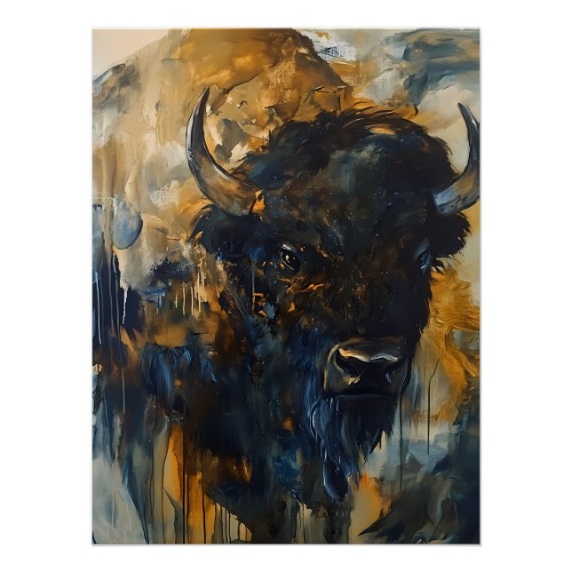 Búfalo majestuoso, Poster Bison (Anverso)
