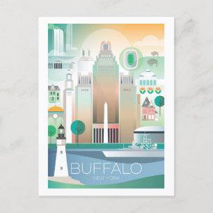 Búfalo, postal de Nueva York