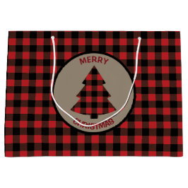 Búfalo Rojo Tapado Árbol de Navidad Gran Bolsa de 