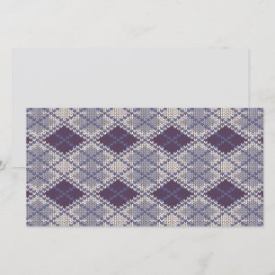BUFANDA DE PUNTO PLUM ARGYLE 8x4 Tarjeta plana / H