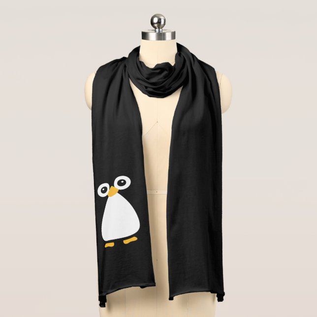 Bufanda Pingüino lindo del vector (Anverso)