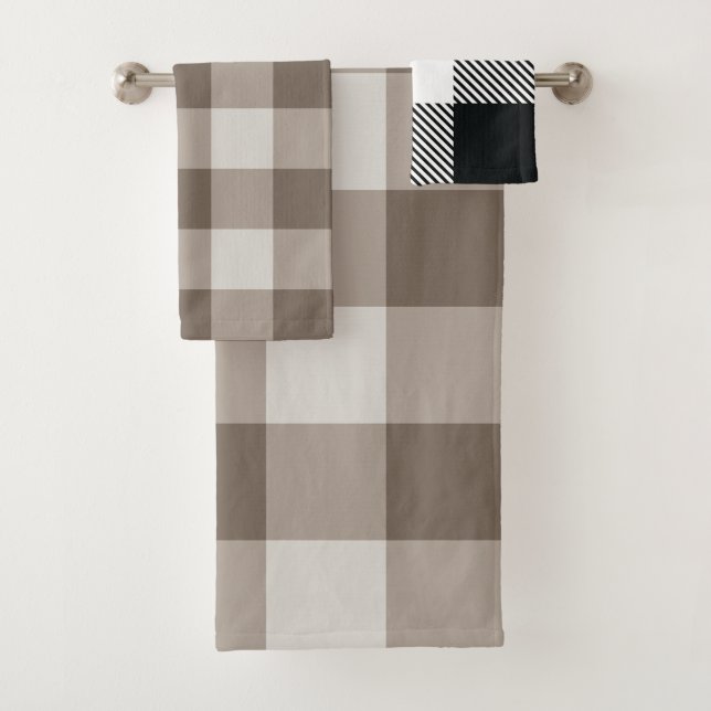 Buffalo Check Beige Cream Ivory Gingham (In situ)