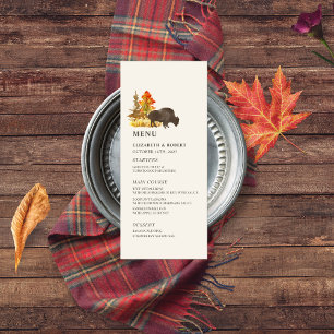 Buffalo Fall Foliage Bison Autumn Boda Menú