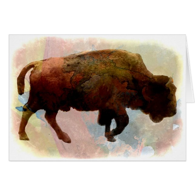 Buffalo nativo americano tarjeta de todas las ocas (Anverso (Horizontal))