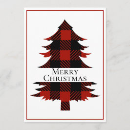 Buffalo Plaid Merry Christmas Rustic Simple