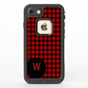 Buffalo Plaid Monogrammed LifeProof iPhone 7 Funda