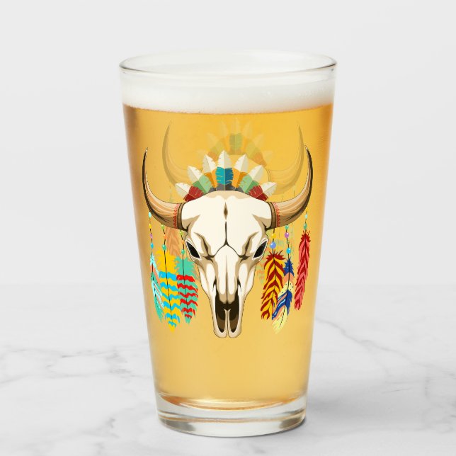 Buffalo Skull Native American Emblem (Anverso (lleno))