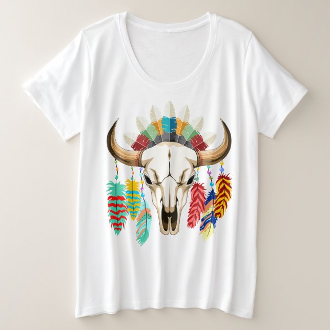 Buffalo Skull Native American Emblem (Anverso del diseño)