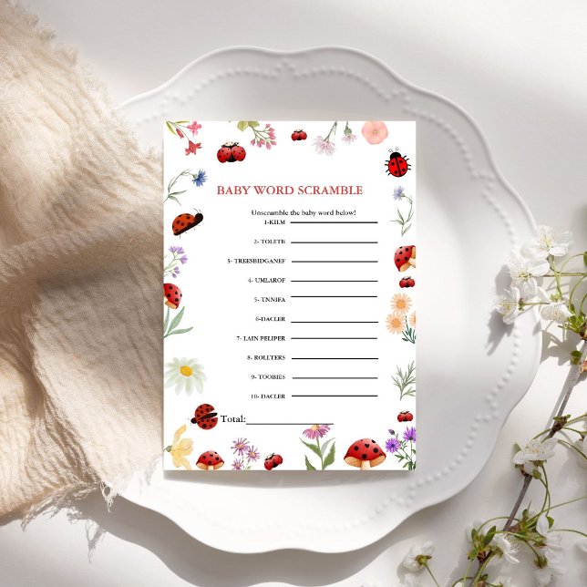 Bug Baby palabra scramble bebé juego de ducha (Subido por el creador)