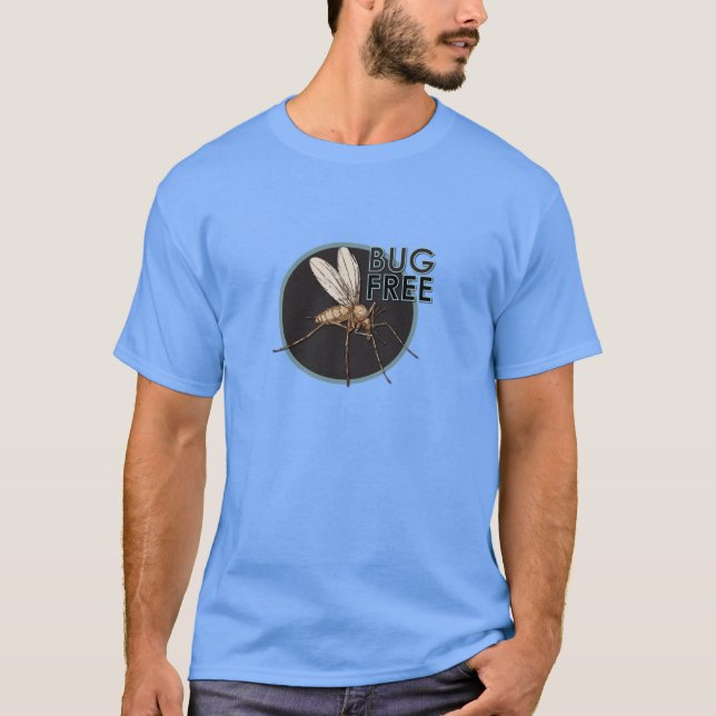 Bug Free - Camiseta Oscura Básica (Anverso)