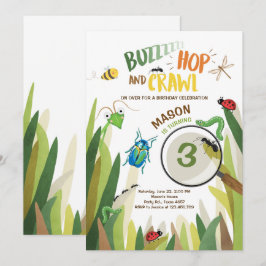 Bug Invitación a cumpleaños insectos Bugs Boy bugg