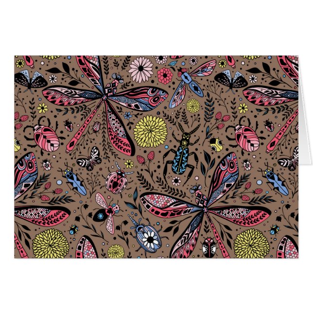 Bugs de garabatos en mocha marrón (Anverso (Horizontal))