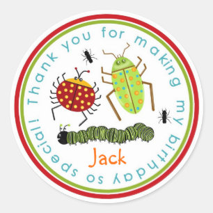 Bugs Insectos Pegatinas de Ladybugs Ants Birthday 