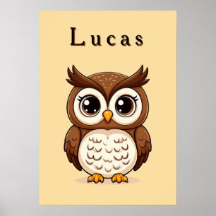 Búho adorable de dibujos animados 🦉✨ Decoración a