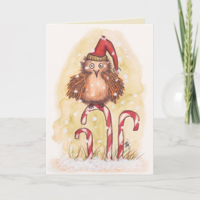 Búho alegre del navidad (Anverso)