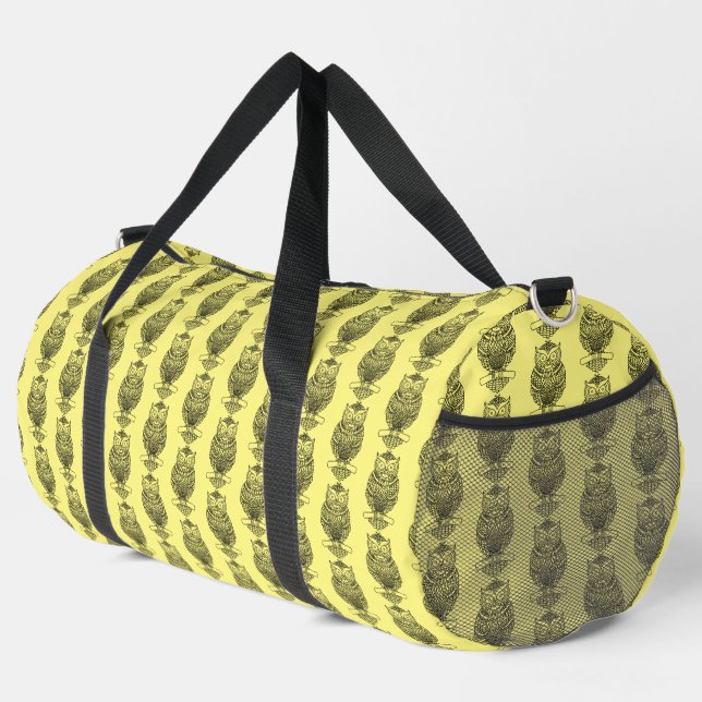 Búho (amarillo) - Bolsa de viaje (Esquina derecha)