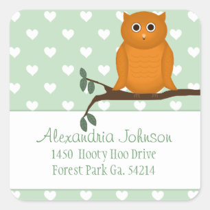 Búho anaranjado: Pegatinas de la dirección