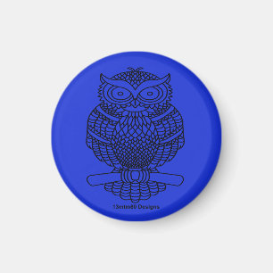 Búho (azul oscuro) - Imán