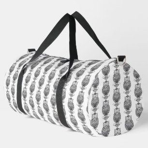 Búho (blanco) - Bolsa de deporte