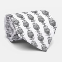 Búho (blanco) - Corbata