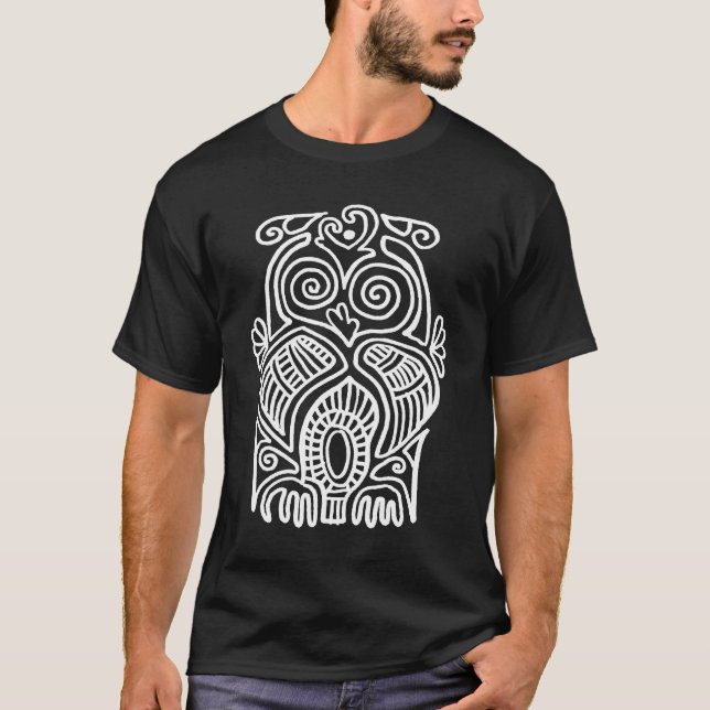 Búho - Camiseta básica para hombres (Anverso)