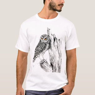 Búho con la camisa del saltamontes
