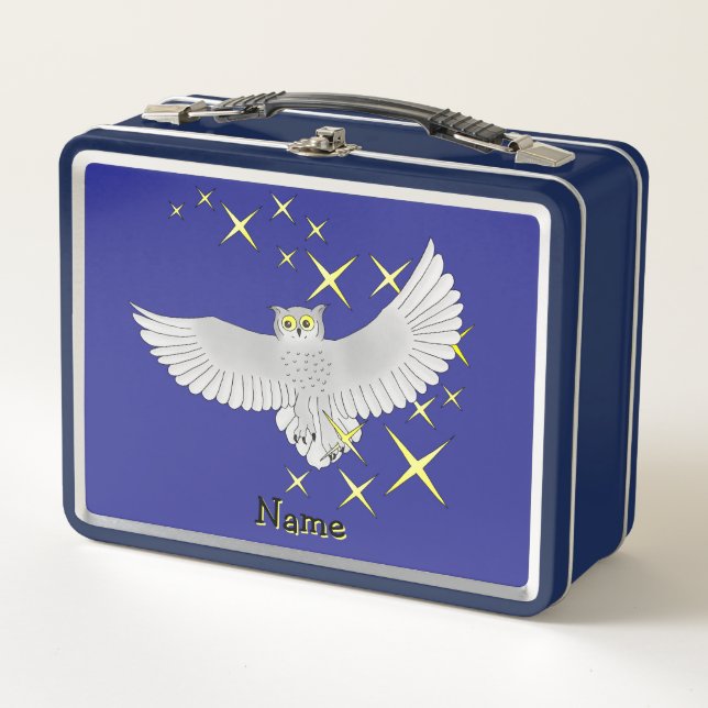 Búho de Estrella Personalizado Fondo Azul (Anverso)