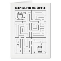 Búho de la ayuda encontrar el café - para esconder