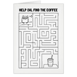 Búho de la ayuda encontrar el café - para esconder