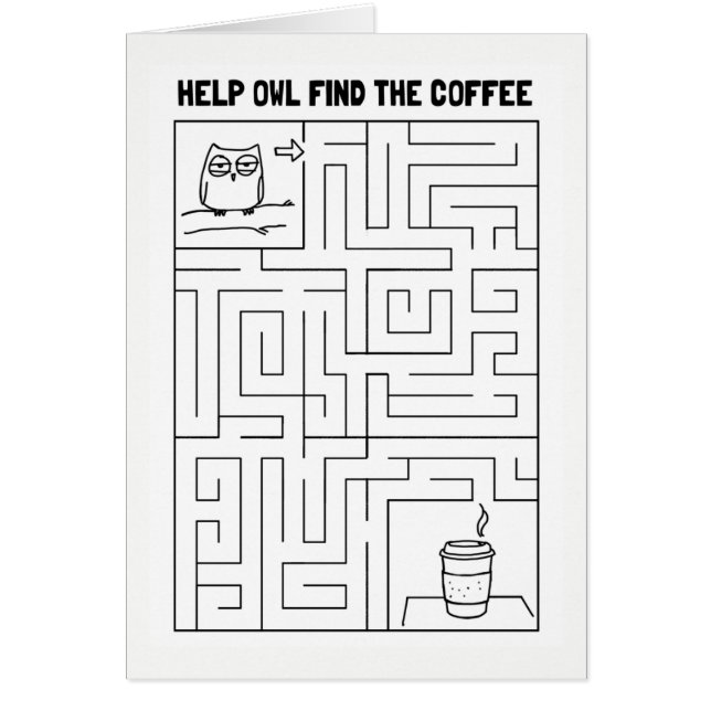 Búho de la ayuda encontrar el café - para esconder (Frente)