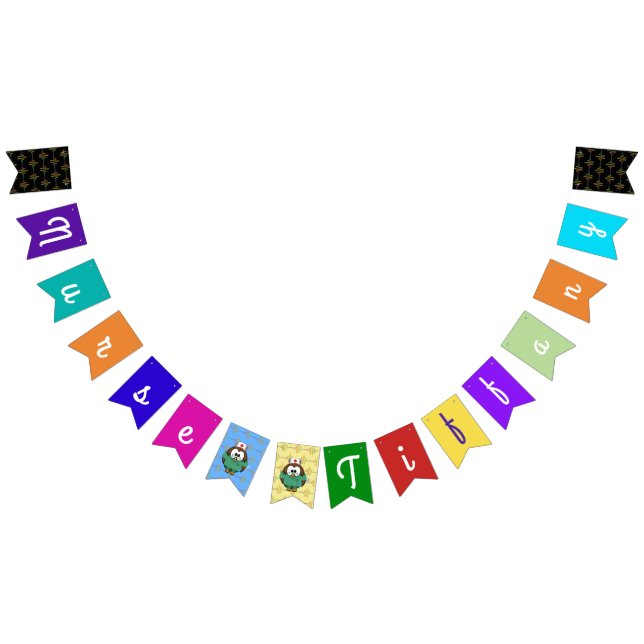 búho de la enfermera - bandera del empavesado (Todo)