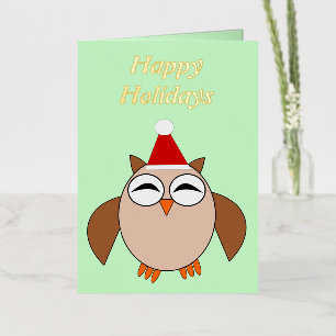 Búho de Navidad personalizado lindo
