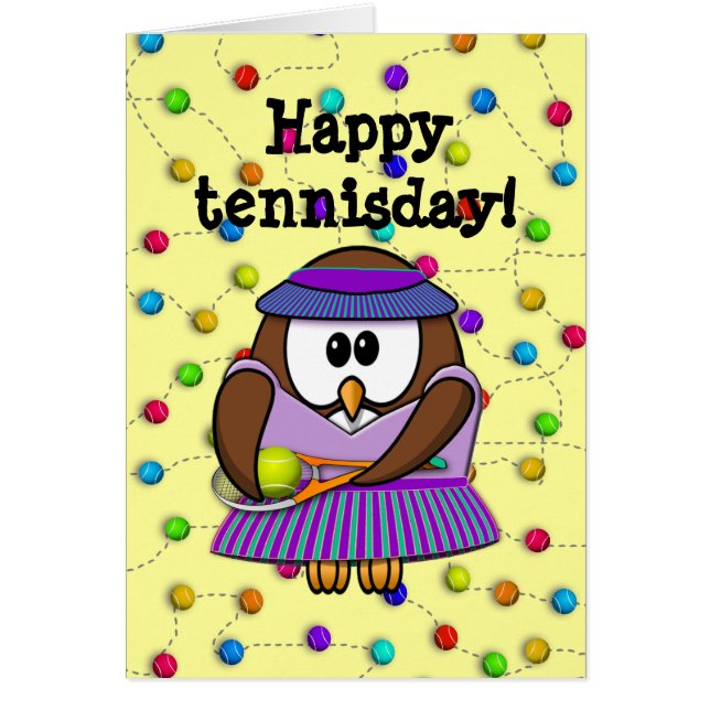 búho de tenis - chica (Frente)