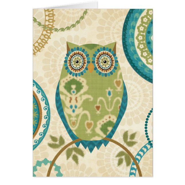 Búho decorativo con diseños circulares (Frente)