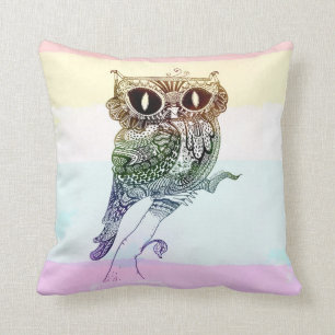 Búho del arco iris - almohada