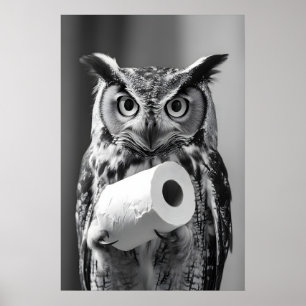 Búho Divertido Impresión de Papel Higiénico Baño,
