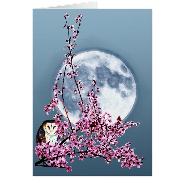 Búho en el árbol de ciruelas (Frente)