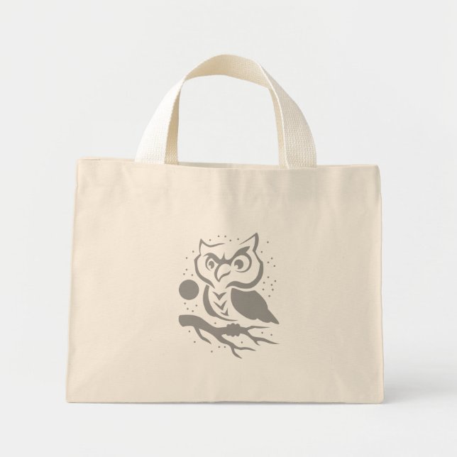 Búho Gris - Bolsa tote (Frente)
